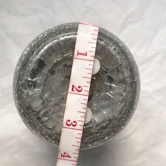 Silver Mercury Glass Pilar candle holder - Picture 4 of 8